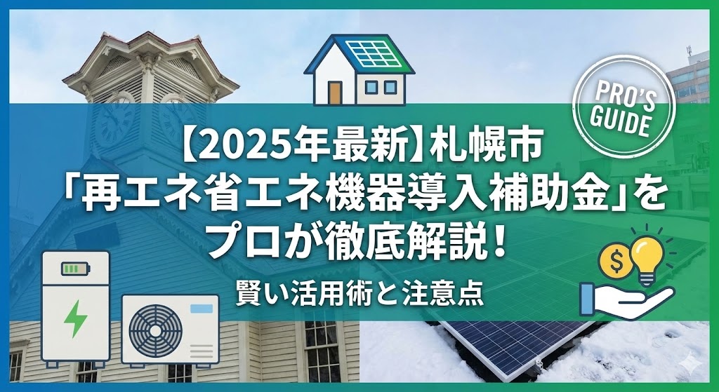 札幌市補助金を「最大限」に活かす技術選定とは？施工のプロが説く