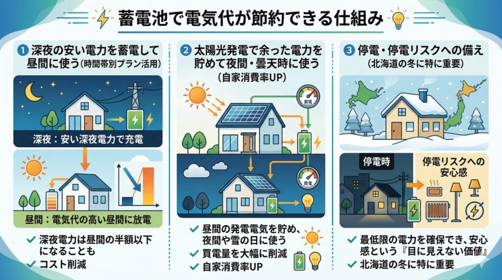 札幌市で蓄電池を導入すると電気代はいくら節約できる？効果を