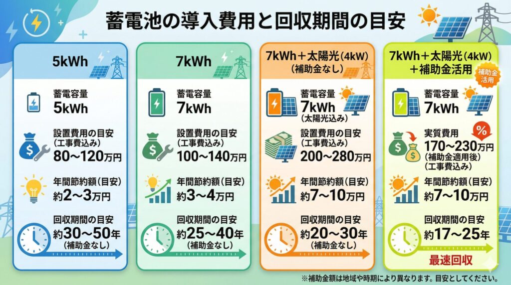 札幌市で蓄電池を導入すると電気代はいくら節約できる？効果を