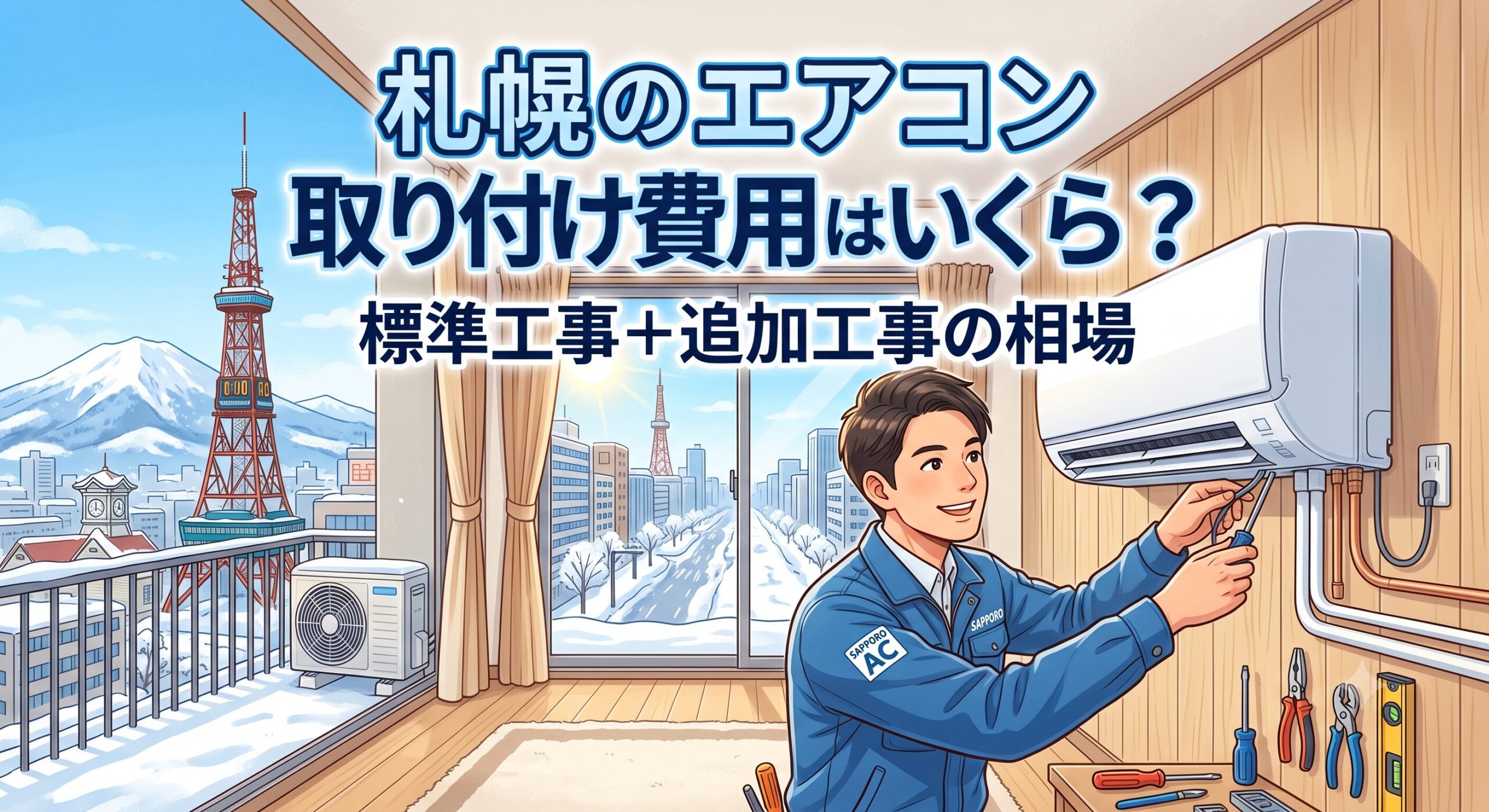 エアコン取り付け費用の相場｜札幌の標準工事と追加工事の内訳【2026