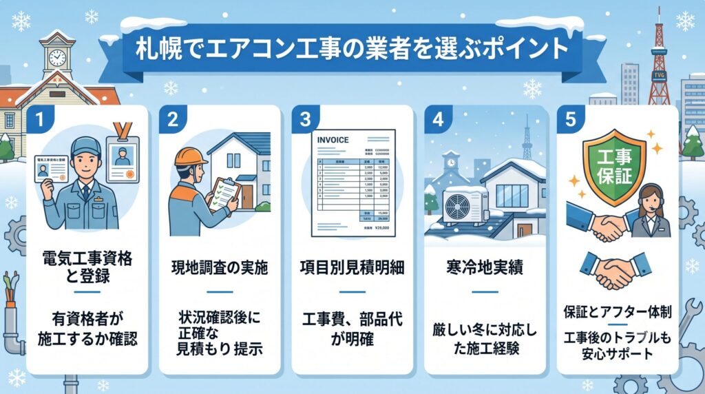 【割引】【北海道は設置費コミコミ】壁掛エアコン エアコン取り付け費用の相場｜札幌の標準工事と追加工事の内訳【2026