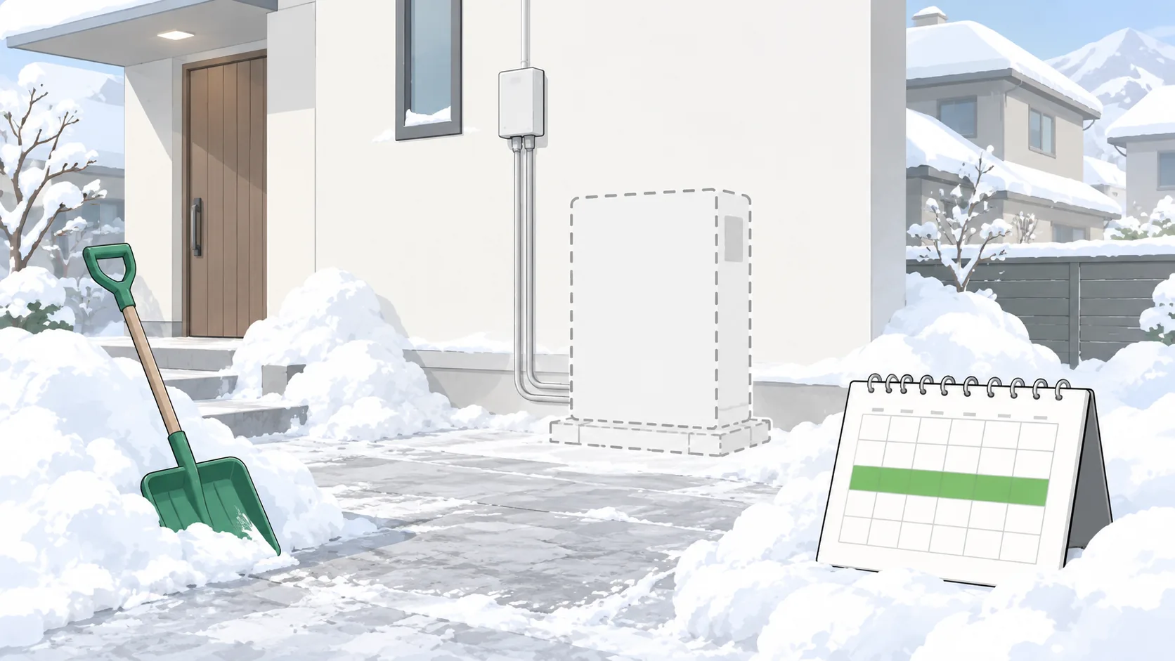 北海道で後付けする際の注意点(積雪・凍結・工期)