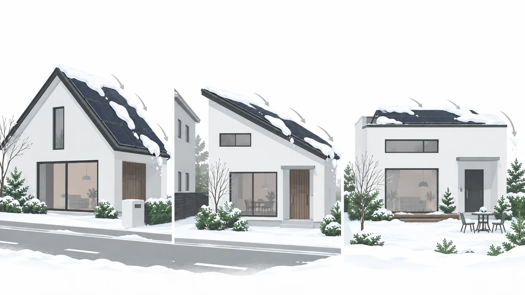 落雪リスクを左右する屋根・設置環境の条件